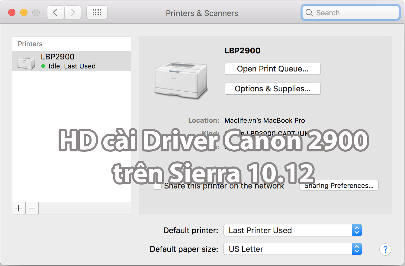 canon lbp2900b driver for mac sierra